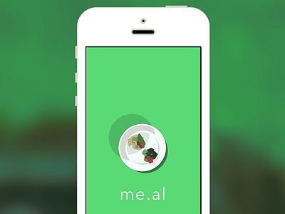 App Loading Screen Mock green icon ios loading meal plate vector