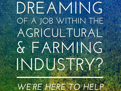 Agricultural & Farming Jobs Promotional poster farming jobs poster print