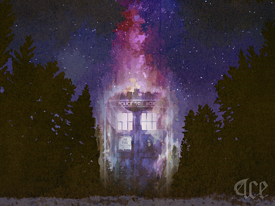 The Tardis abstract concept design doctor who dr who poster tardis