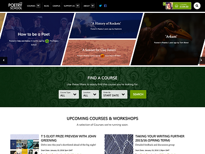 PoetrySchool.com coda design frontend london php poetry sheffield sketch wordpress