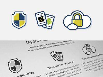 Codified Security Icons android branding cloud icons illustration images ios logo security shield vector website