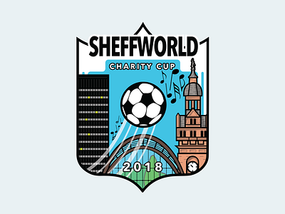Sheffworld Charity Cup ball charity cup football logo sheffield shield soccer