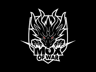 Mox of War beast brand dragon emblem esports gaming logo shield