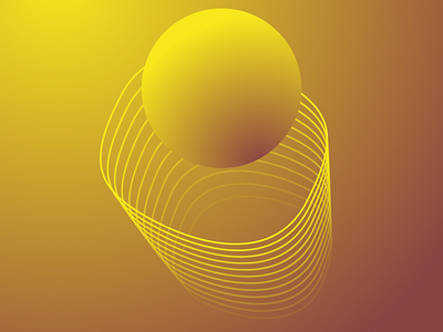 bounce. abstract ball design gradient illustration orange random sketch vector