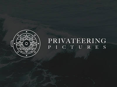 Privateering Pictures brand branding concept design illustration logo movie production movie studio movies nautical ocean pictures privateering sea sheffield sketch vector