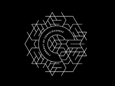 Currency of Consciousness brand brand design concept design event logo isometric logo logo design typography vector