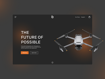 Home Page - DannyDrone concept design drone figma homepage logo typography ui ux web design