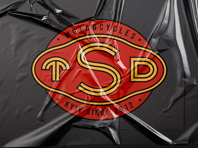 TSD Motorcycles (Twin Shock Division) badge logo motorcycles vintage