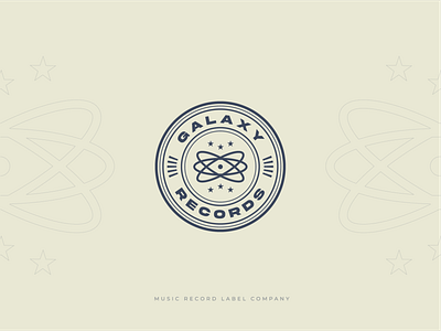 Galaxy Records - Logo Design design graphic label label design lettering logo logo design logotype music records