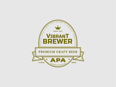 Vibrant Brewer - Craft Beer Label Design