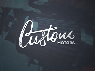 Custom Motors Lettering calligraphy design lettering logo