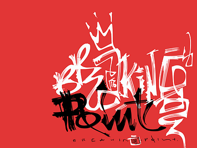 Breaking Point art brush calligraphy design lettering