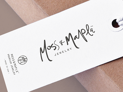 Moss & Maple JEWELRY art badge calligraphy design identity label lettering logo tomastorbin