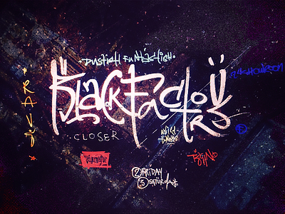 Black Factory - Rave Techno Party CLOSER. closer glitch grange lettering party poster rave techno