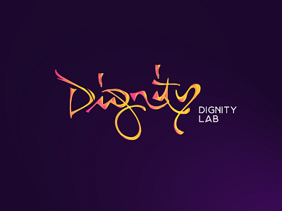 Dignity LAB Conceptual High-Tech Squad calligraphy design dignity lab lettering logo tomastorbin