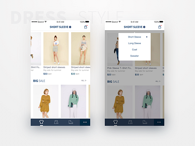 Dress Collocation App Design ui design