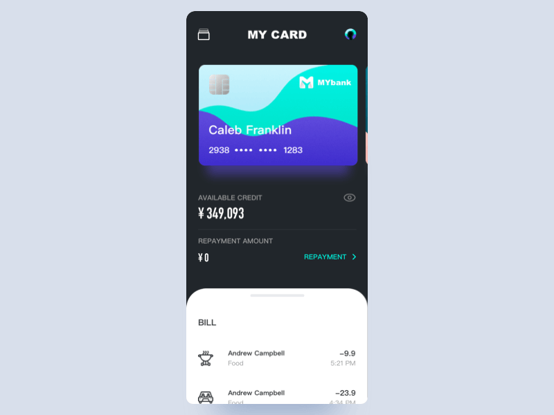 Dynamic design of payment app