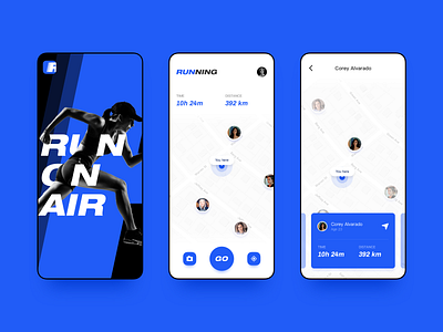 UI design of running social app