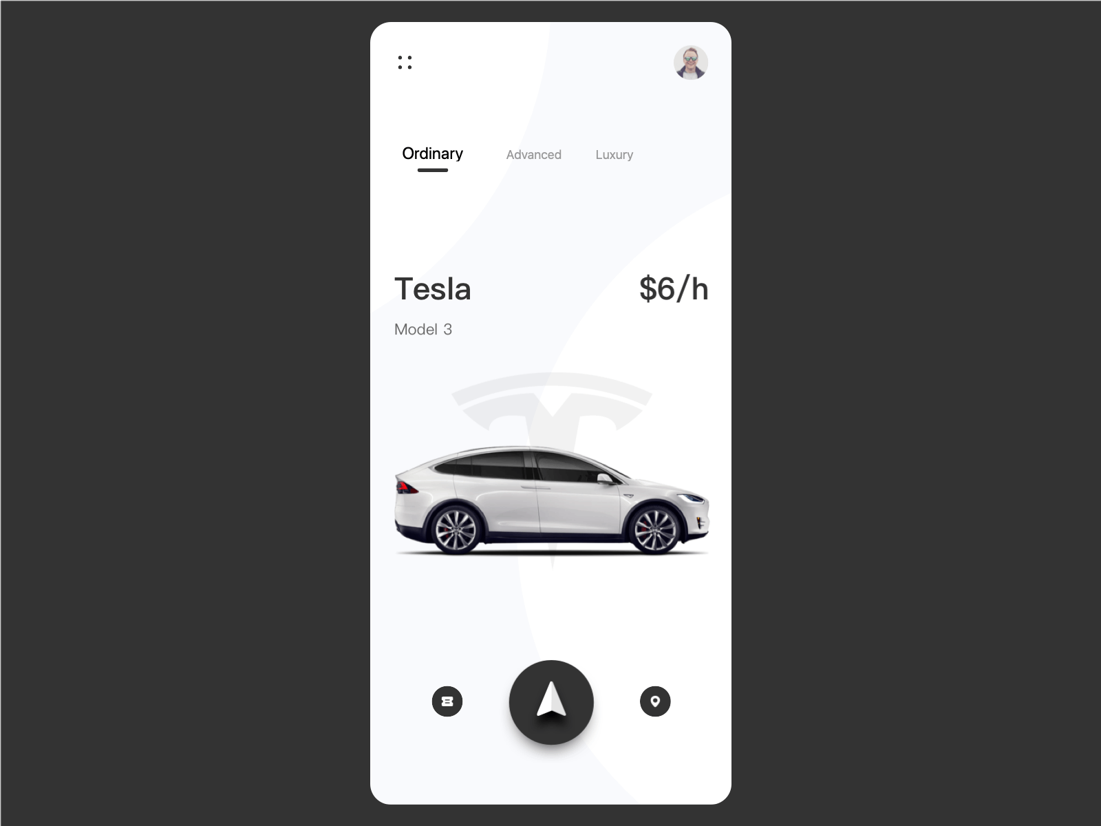 Dynamic design of taxi app UI