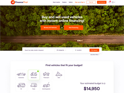 Buy and sell used vehicles with instant online financing