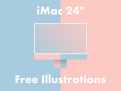 Free 24" iMac Illustrations apple devices free illustrations imac mockups