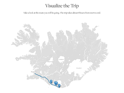 Visualize the trip iceland map norde travel