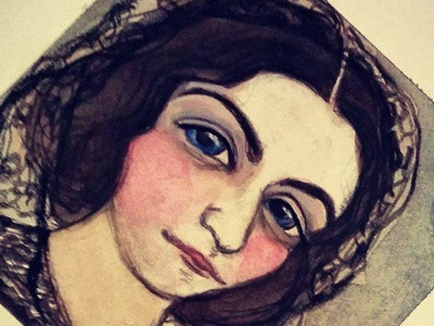 Ms. Lola Montez art history illustration lola montez portrait painting portraits san francisco victorian watercolor