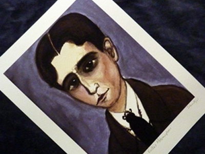 Franz Kafka Literary Portrait franz kafka illustration portrait portrait painting watercolor writer