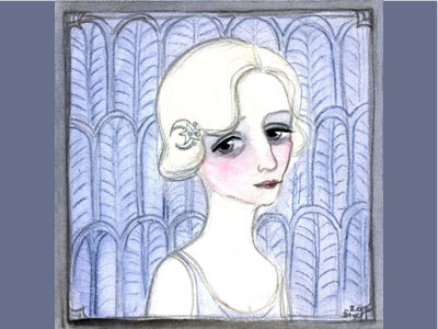 Miss Isabella 1920s flapper pattern design portrait