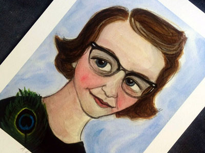 Flannery O'Connor Literary Portrait flannery oconnor literary portrait portrait painting