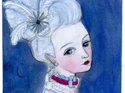 French Revolution Portraits: Marie Antoinette marie antioinette portrait watercolor