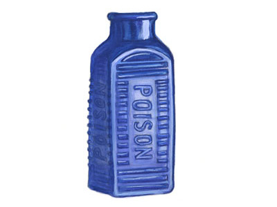 Victorian Poison Bottle illustration