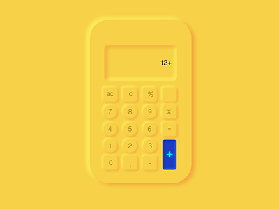 neumorphism calculator calculator design graphic design illustration logo minimalism neumorphism typography vector