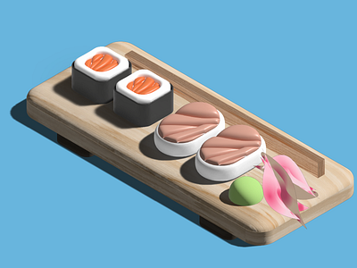 sushi 3d asia branding design food graphic design illustration japan sushi vector