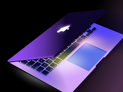 mac 2d app apple branding computer design gadget graphic design illustration laptop logo mac macbook minimalism technology vector