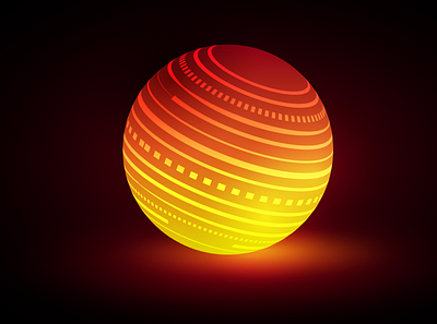 a light ball 3d atmosphere ball cozy dark darkness design glow glowing graphic design illustration light shadow sphere vector