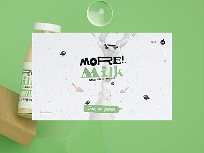 More!milk branding clean illustration interface milk promo site ui ux vector web