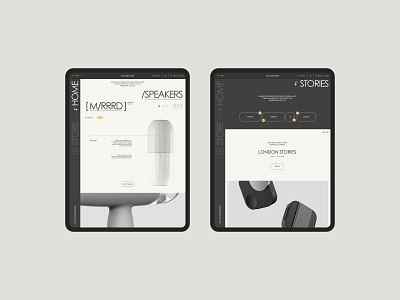 Store concept on tablet clean ecommerce interface promo site store tablet ui ux web