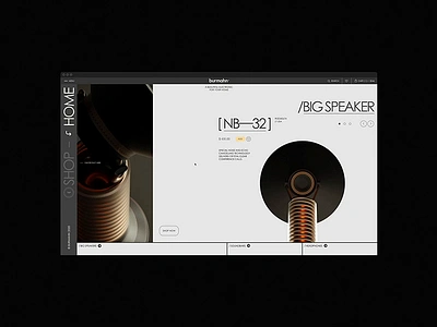Burmahn 3d clean ecommerce fullscreen industrial interface site ui ux web