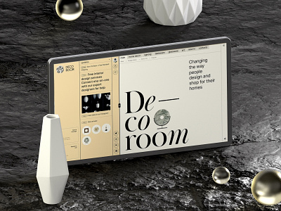 decoroom 3d clean design ecommerce fullscreen interface promo site ui web webdesign
