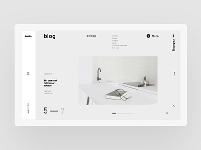 Furnita/blog section on main clean ecommerce fullscreen furniture minimalism web website