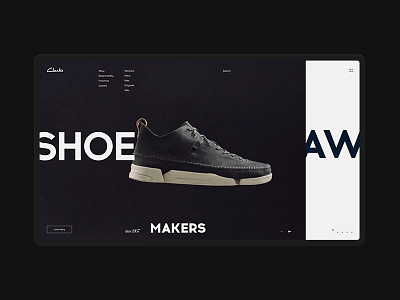 Clarks fullscreen site ui ux web webdesign