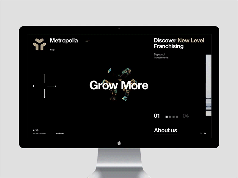 Metropolia/promo fullscreen site ui ux web webdesign