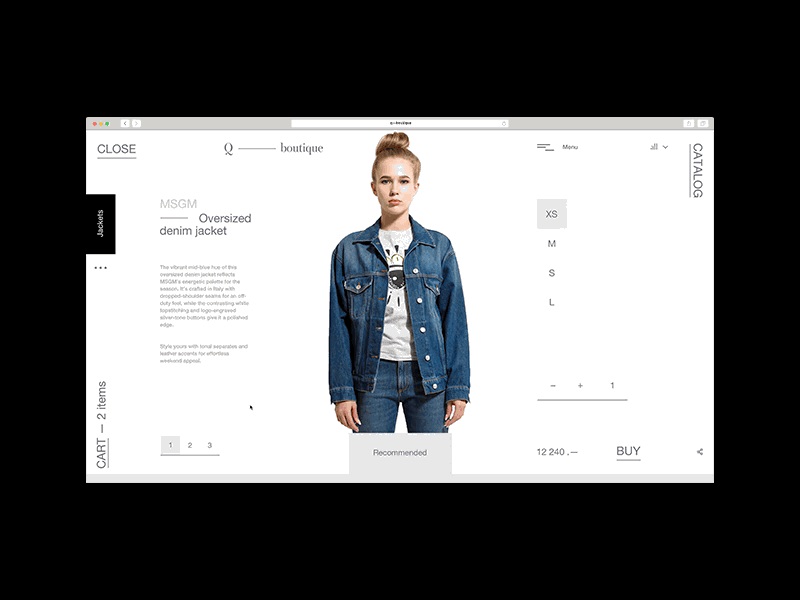 q—boutique ecommerce fashion fullscreen site store web webdesign