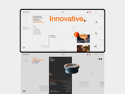 Armet 3d clean factory fullscreen interface minimal promo site ui ux web webdesign
