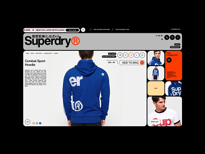 Superdry® / item ecommerce fullscreen interface shop store ui ux web website