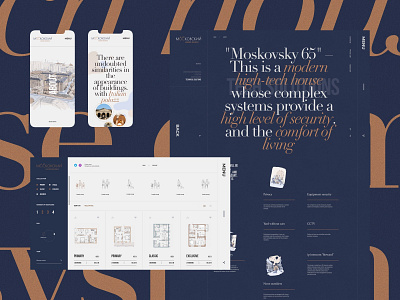 M65 — living complex appartments estate flats realestate site typography ui uiux web website