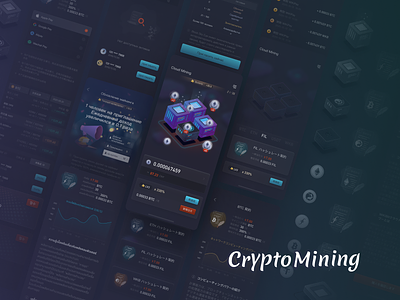Crypto Mining animation blockchain bubble crypto currency game lottie motion graphics server ui ux