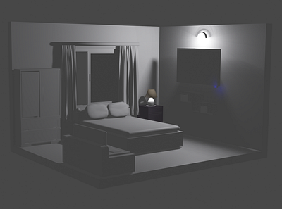 Interior Design ( Bedroom ) 3d animation bedroom blender branding design luxurylifestyle model motion graphics ui