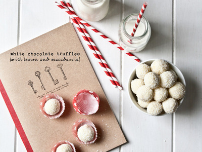 White Chocolate Truffles food photography styling